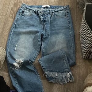 KanCan Light Blue Distressed Boyfriend Jeans